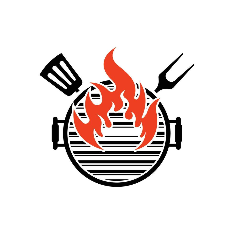 barbecue grill icon vector