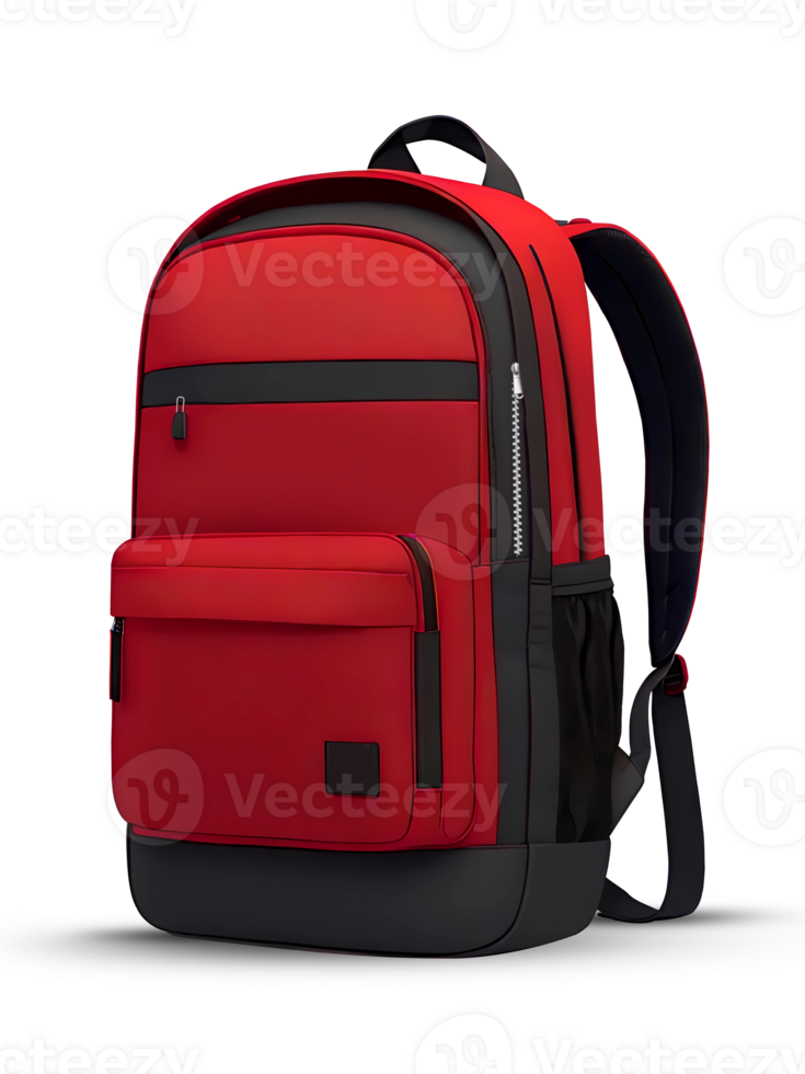 3D Rendering Red Backpack png