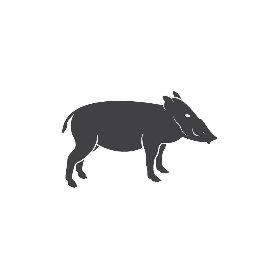 wild boar silhouette vector