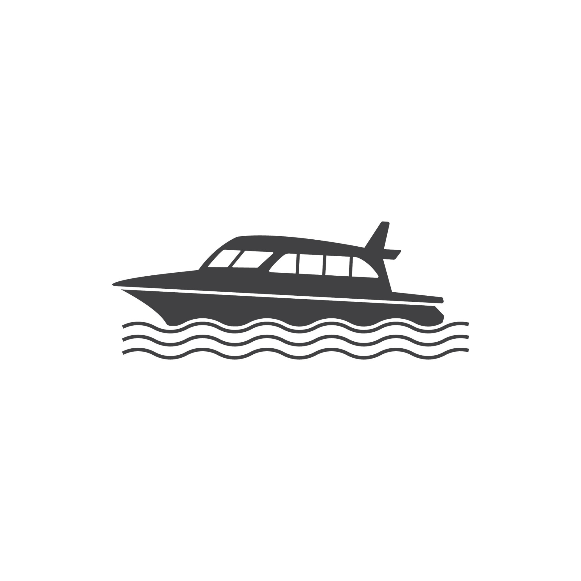 speed boat yacht vector icon, Stock vector