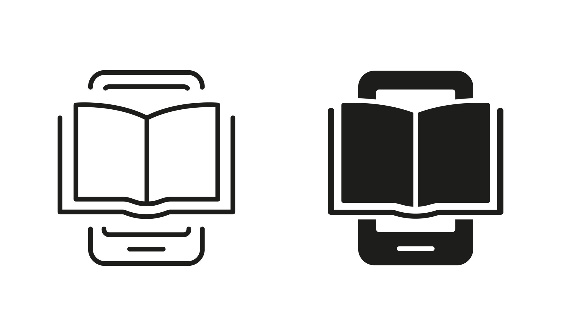 Dispositivo De Teléfono Inteligente Con El Icono De Libro Electrónico Sobre  Fondo Blanco. Concepto De Libro Electrónico. Diseño Colorido Y Dibujo.  Ilustración Vectorial Ilustraciones svg, vectoriales, clip art vectorizado  libre de derechos.