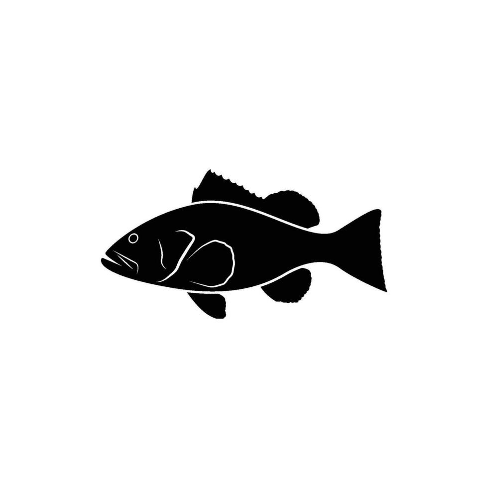 grouper fish icon vector