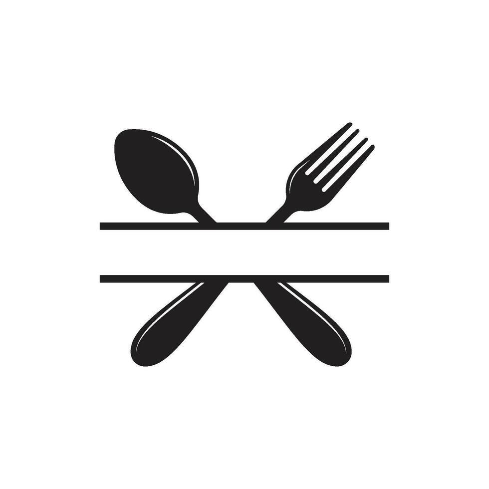spoon and fork icon vector