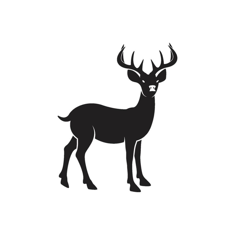 ciervo silueta icono vector