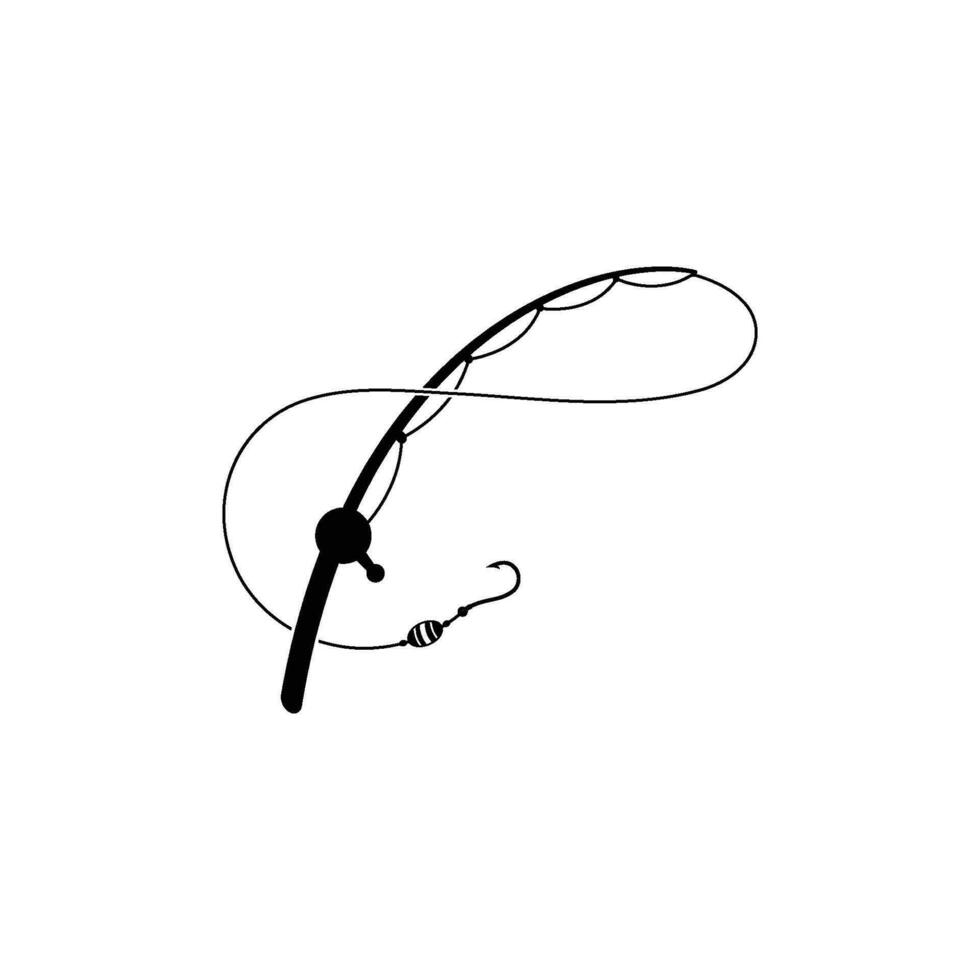 fishing rod icon vector