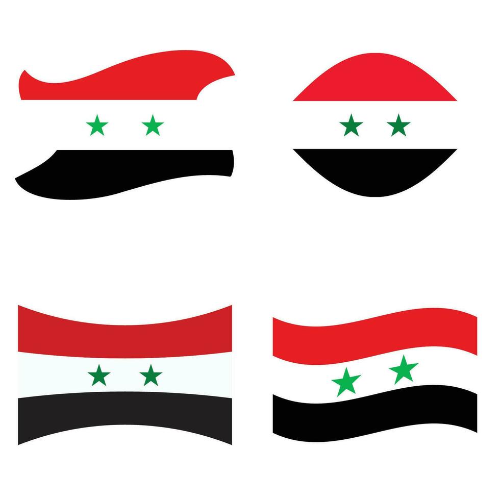 Flag of Syria, official colors, correct dimensions. Vector illustration
