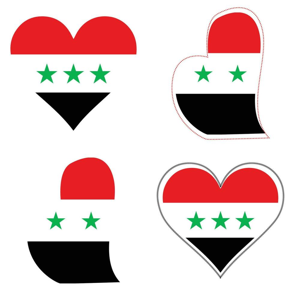 Flag of Syria, official colors, correct dimensions. Vector illustration