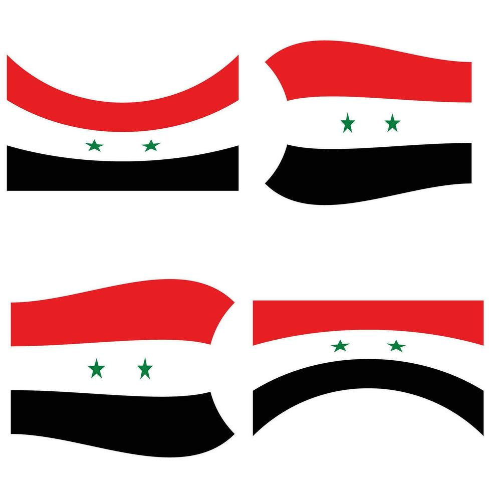Flag of Syria, official colors, correct dimensions. Vector illustration