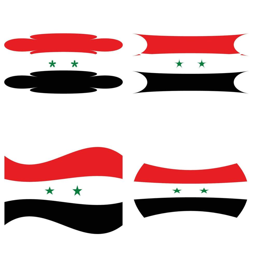 Flag of Syria, official colors, correct dimensions. Vector illustration