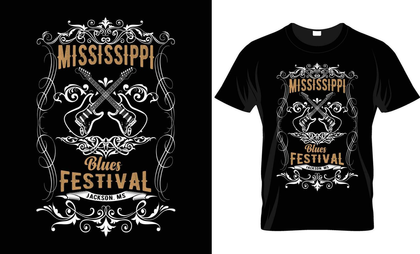 Misisipí blues festival único t camisa diseño. vector t camisa diseño.