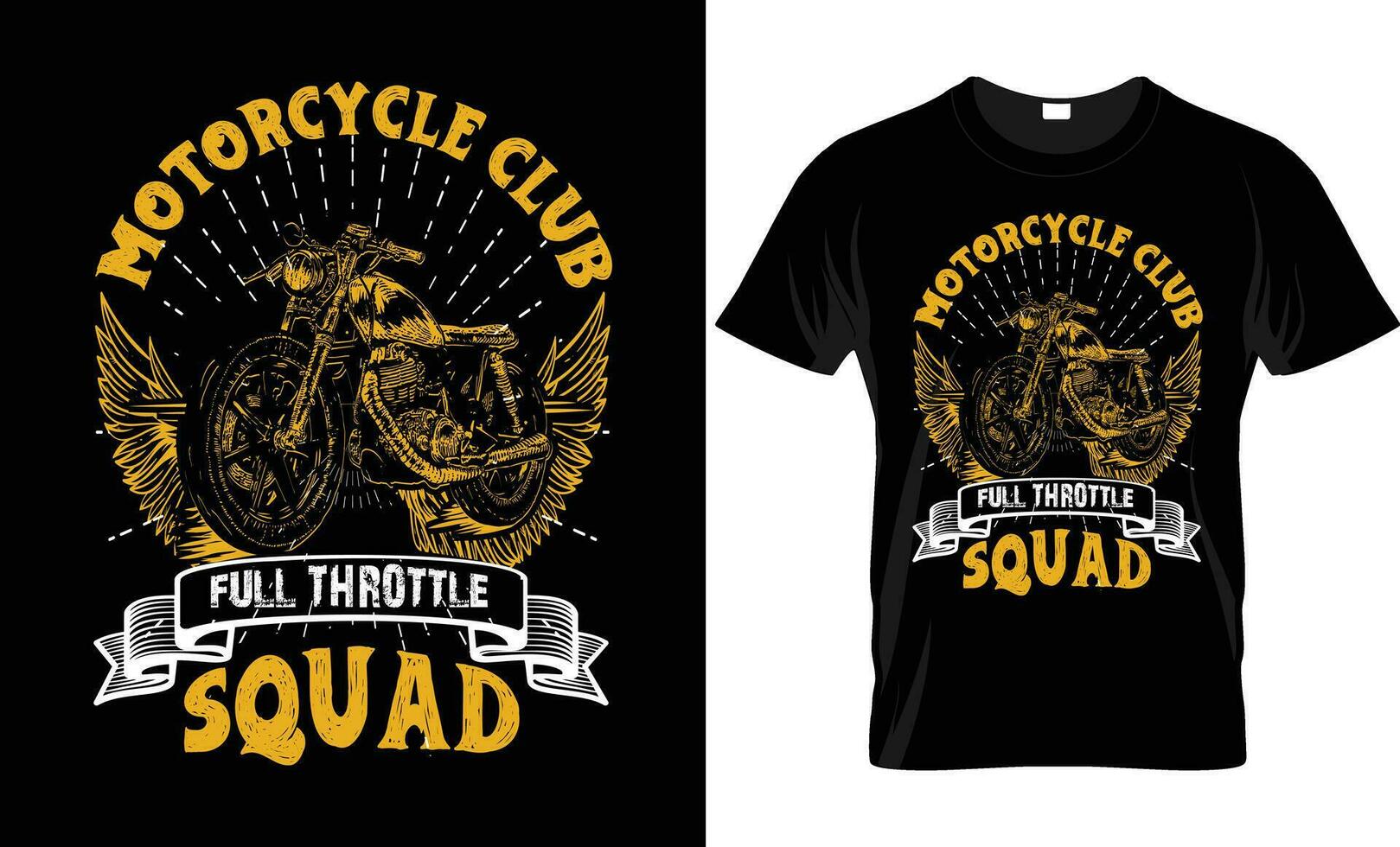 Motorcycle club full throttle squad t shirt design. motorcycle t shirt design. vector