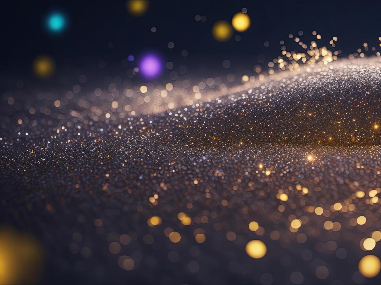 Abstract shiny light and gold particle background. . photo