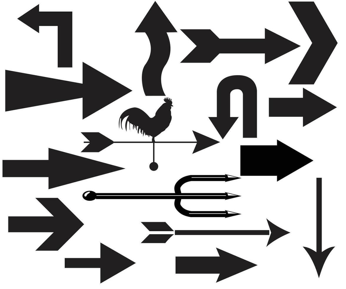 Arrows big black set icons. Arrow icon. Arrow vector collection. Arrow. Cursor. Modern simple arrows. Vector illustration. arrow vector.