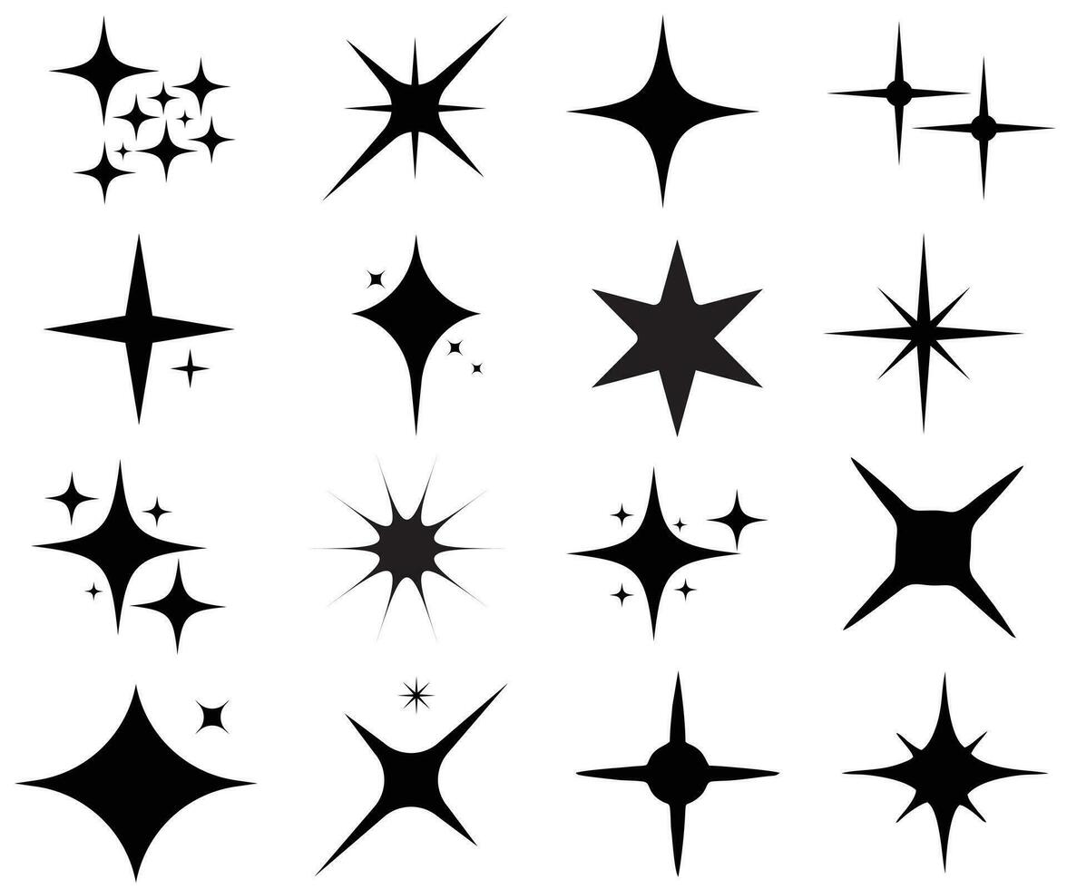 Brutalism shapes, minimalist geometric elements, abstract bauhaus forms. Simple star and flower shape, basic form, trendy modern graphic element vector set