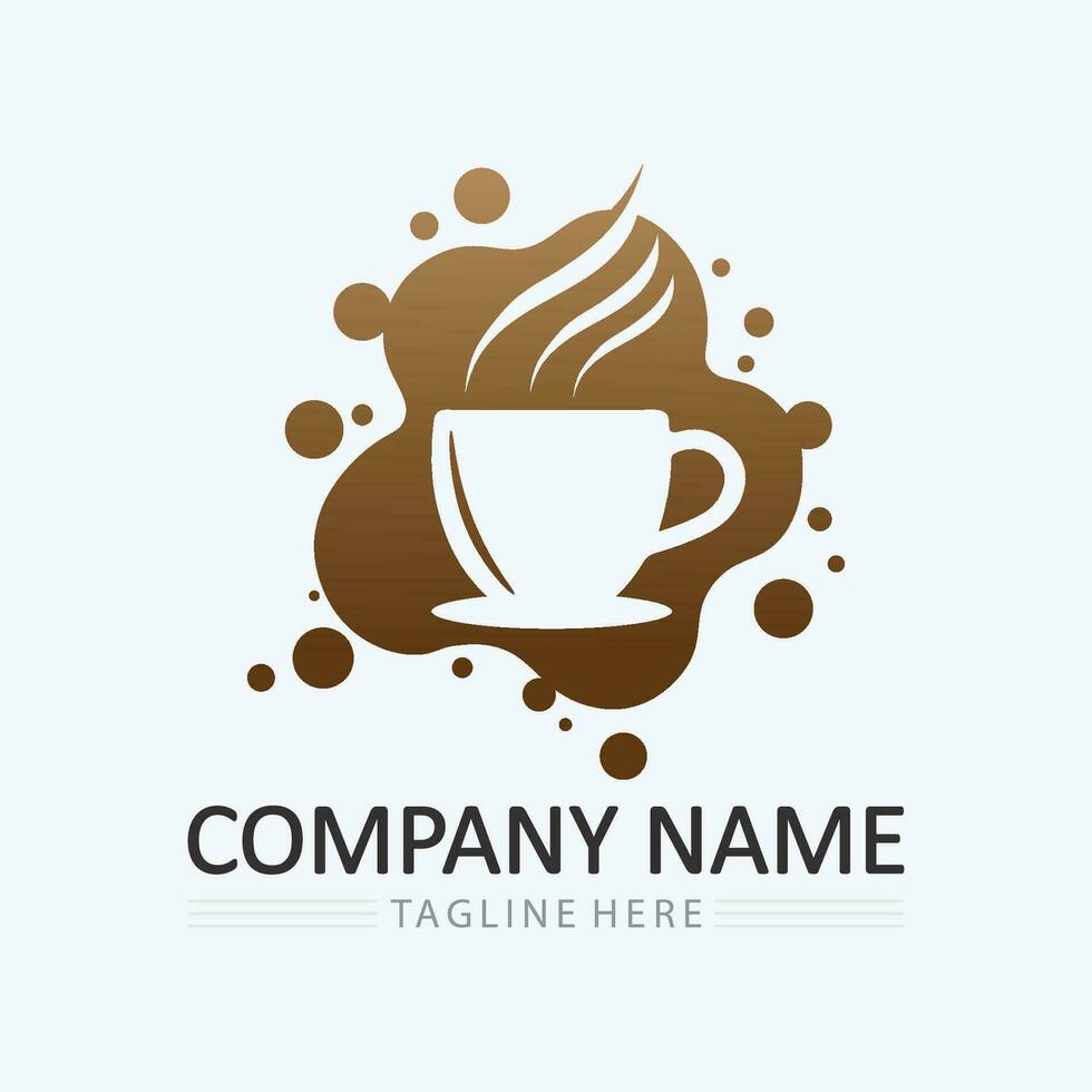 plantilla de logotipo de taza de café vector