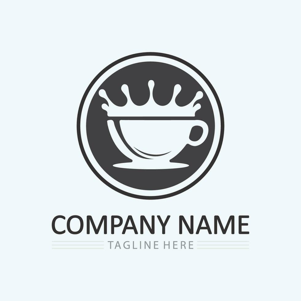 plantilla de logotipo de taza de café vector