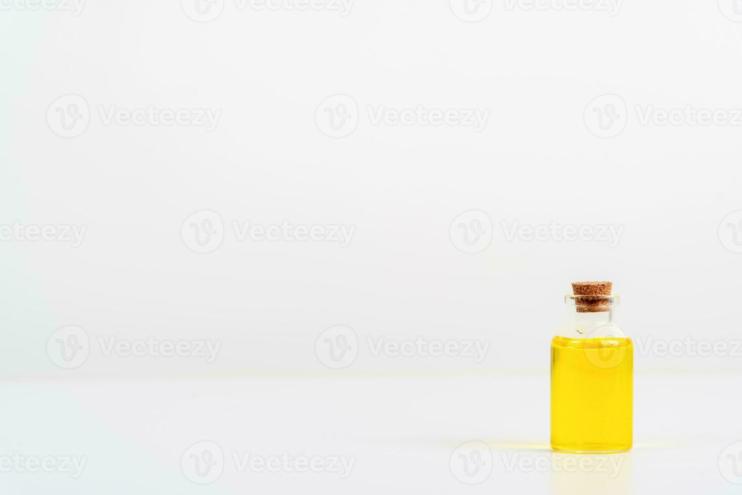 some test tube on the white table with beakers, flasks, and test tubes filled with colorful liquids photo