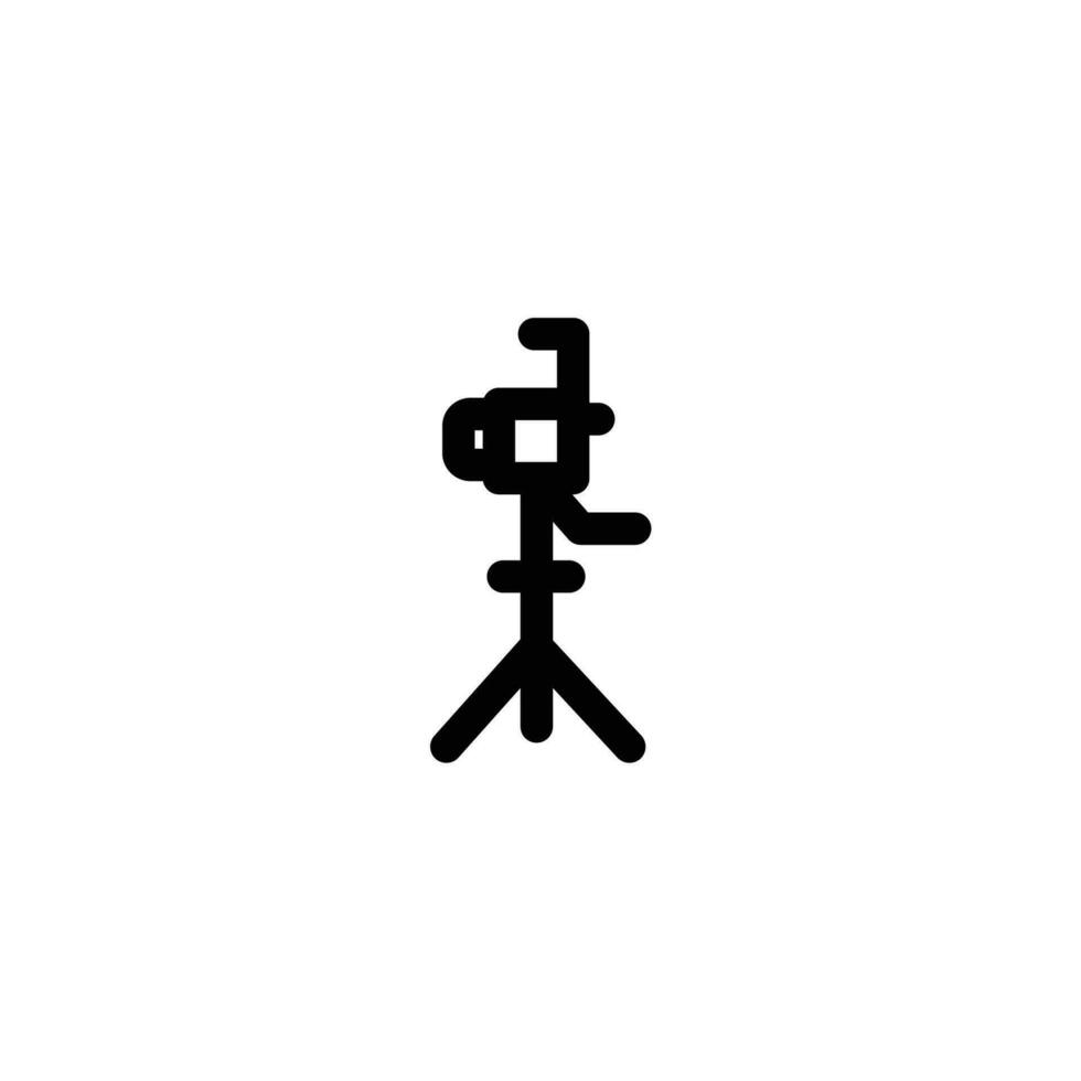 camera on tripod vector illustration