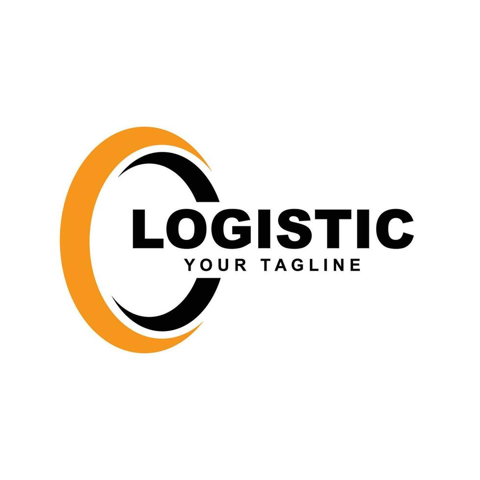 logístico empresa logo vector con eslogan modelo