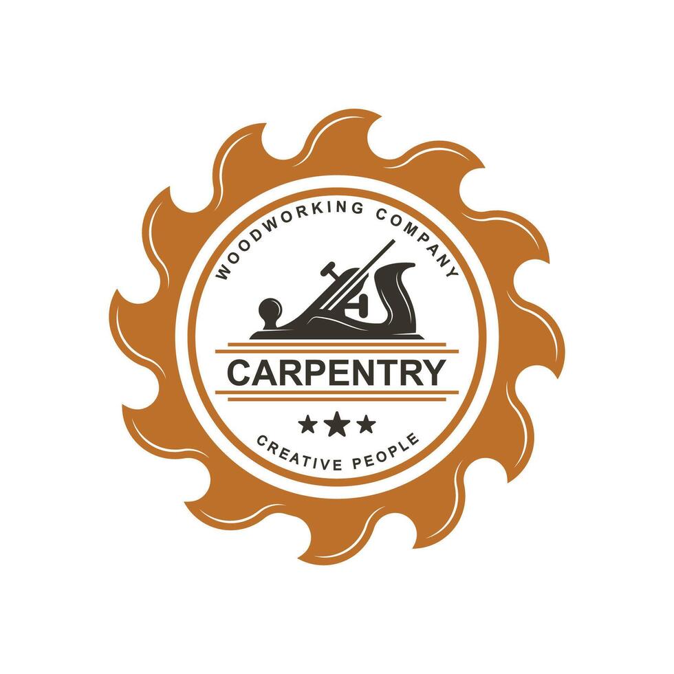 Vintage Wood Carpentry Logo Vector 25783720 Vector Art At Vecteezy Vintage Wood Carpentry Logo Free Vector