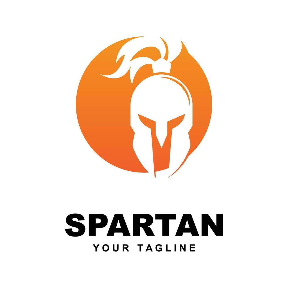 proteger y casco de el espartano guerrero símbolo, espartano casco logo vector ilustración