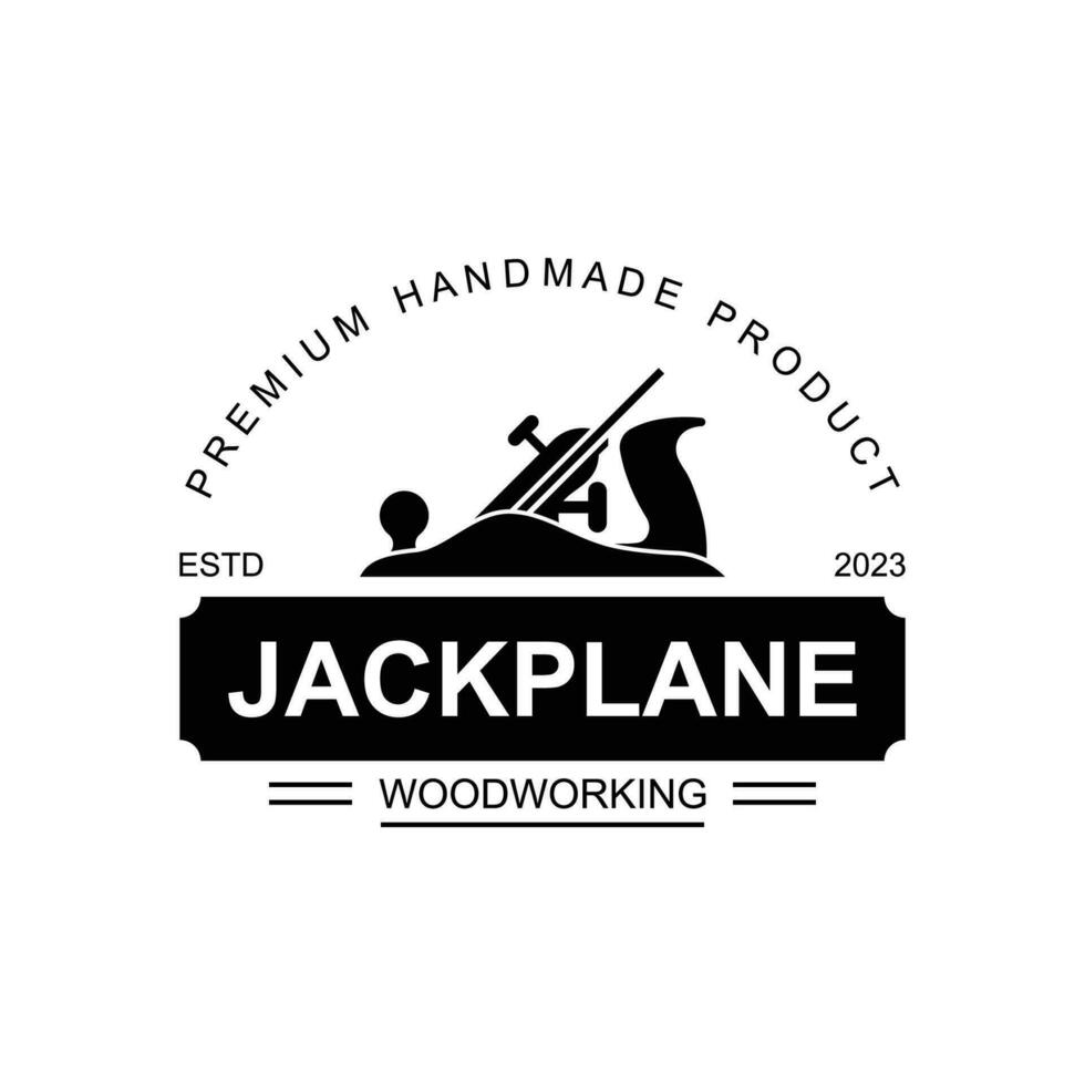 Clásico madera carpintería logo vector
