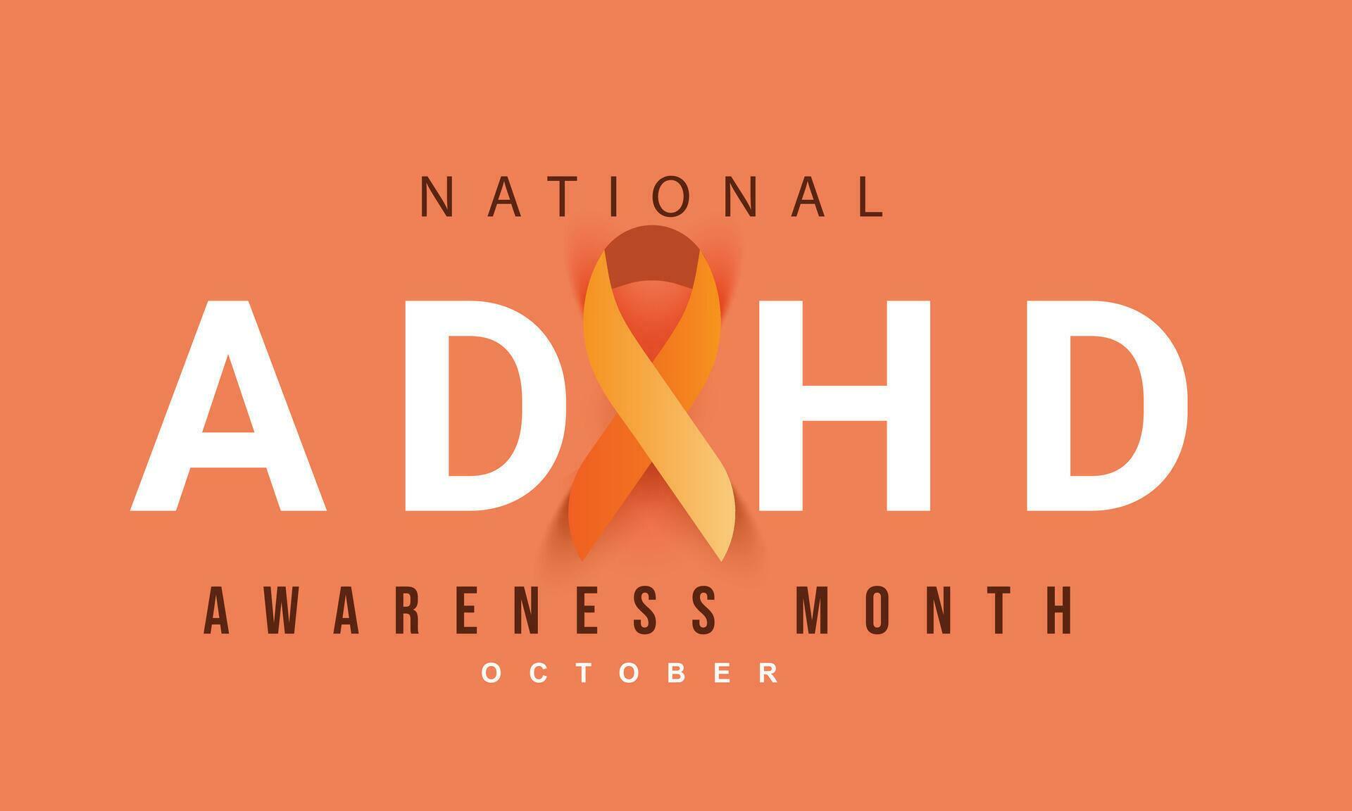 National ADHD awareness month. background, banner, card, poster