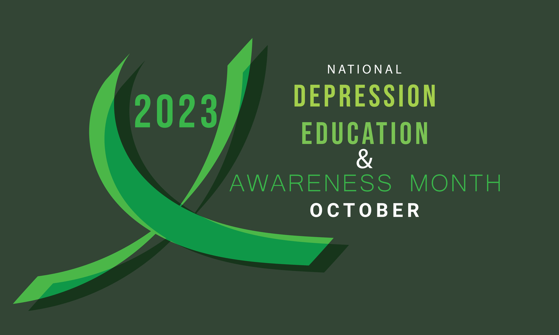 National Depression Education and awareness month. background, banner