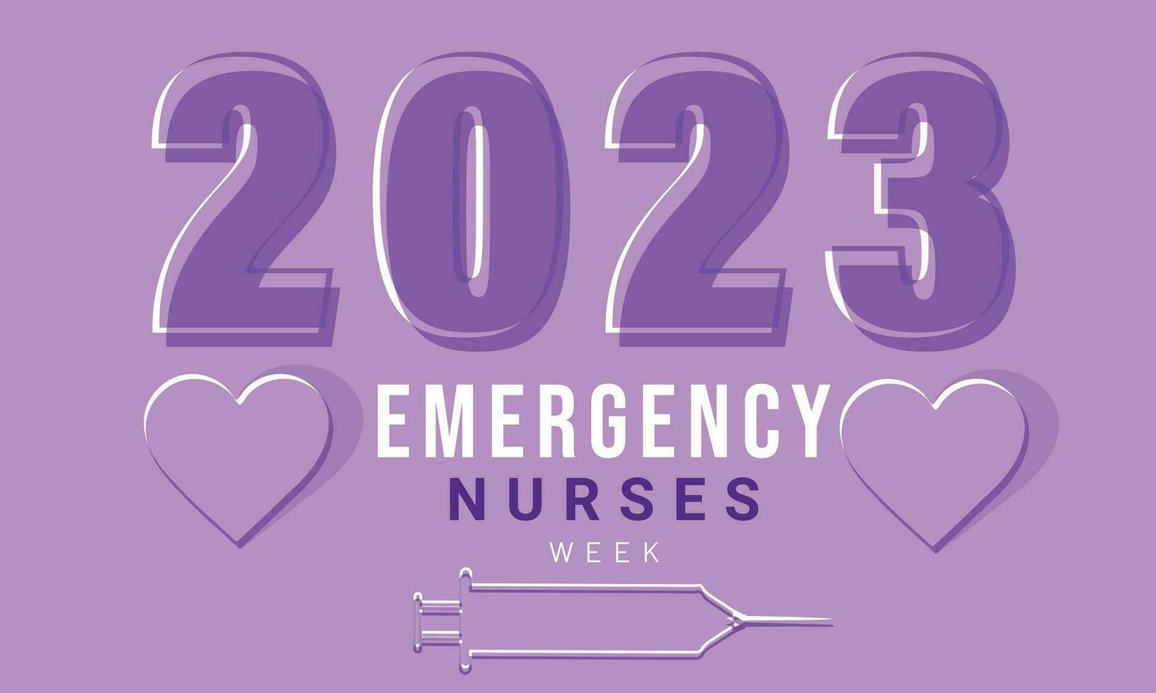 Emergency Nurses week. background, banner, card, poster, template. Vector illustration.