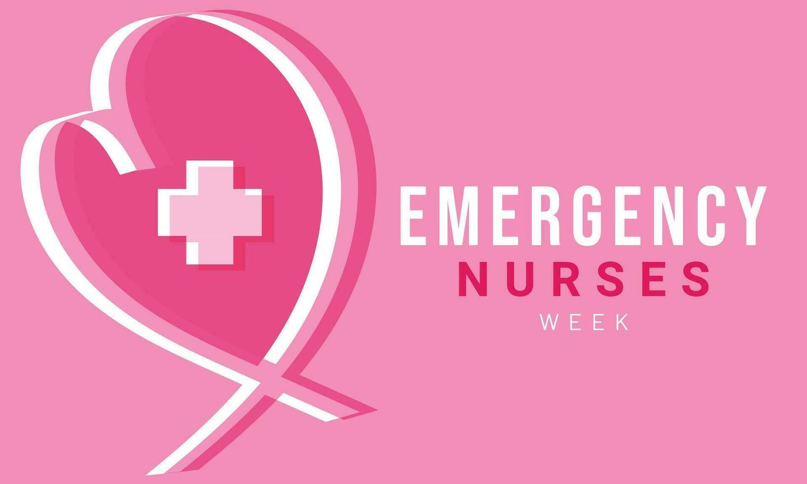Emergency Nurses week. background, banner, card, poster, template. Vector illustration.