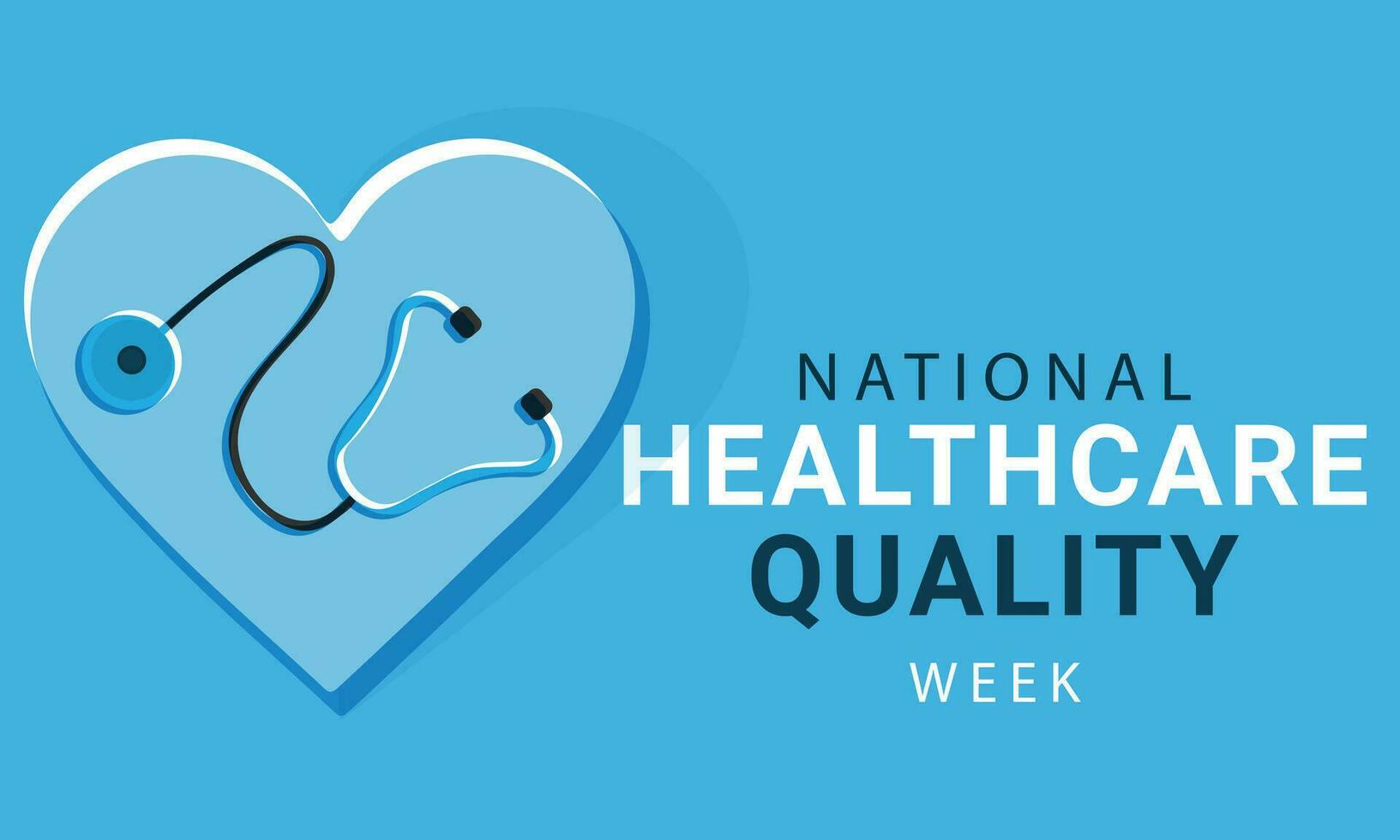 National healthcare quality week. background, banner, card, poster, template. Vector illustration.