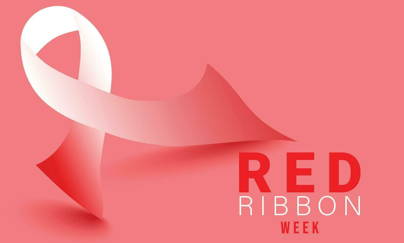 Red Ribbon week. background, banner, card, poster, template. Vector