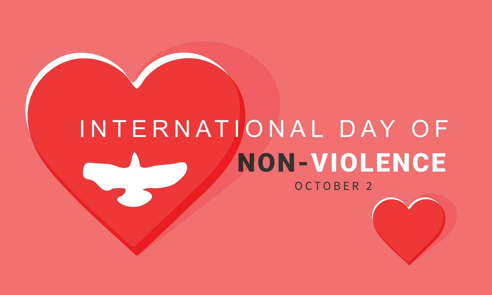 international day of non violence. background, banner, card, poster, template. Vector illustration.