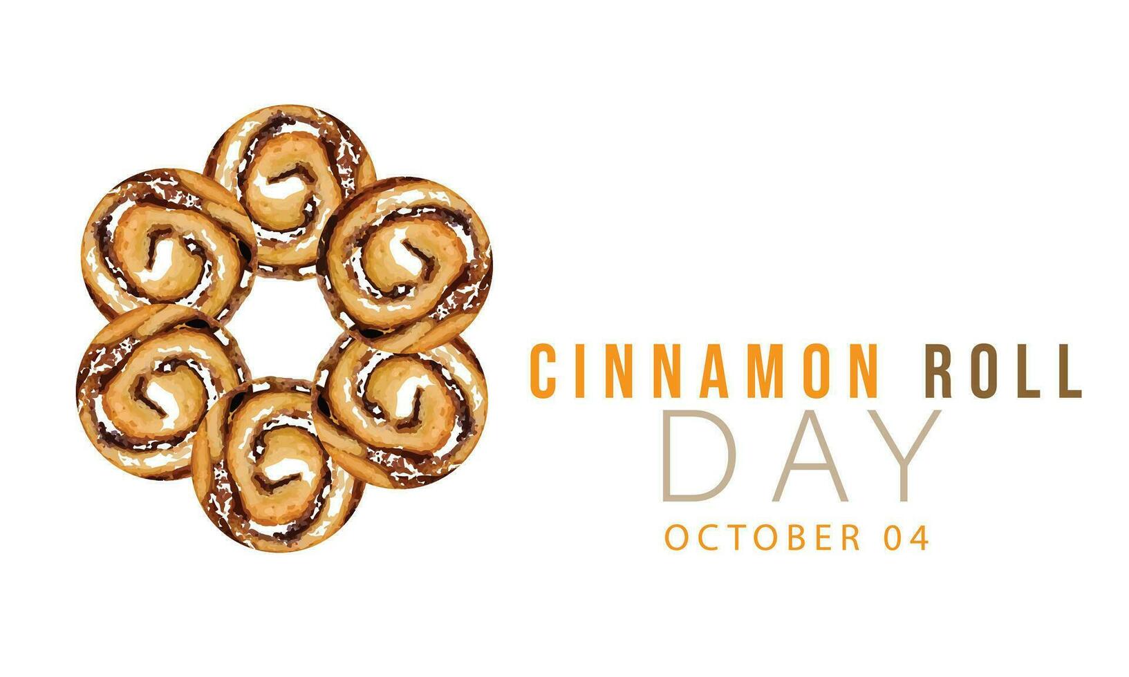 Cinnamon Roll day. background, banner, card, poster, template. Vector illustration.