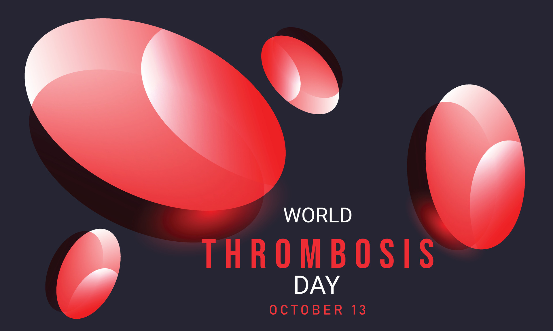 World Thrombosis Day. background, banner, card, poster, template