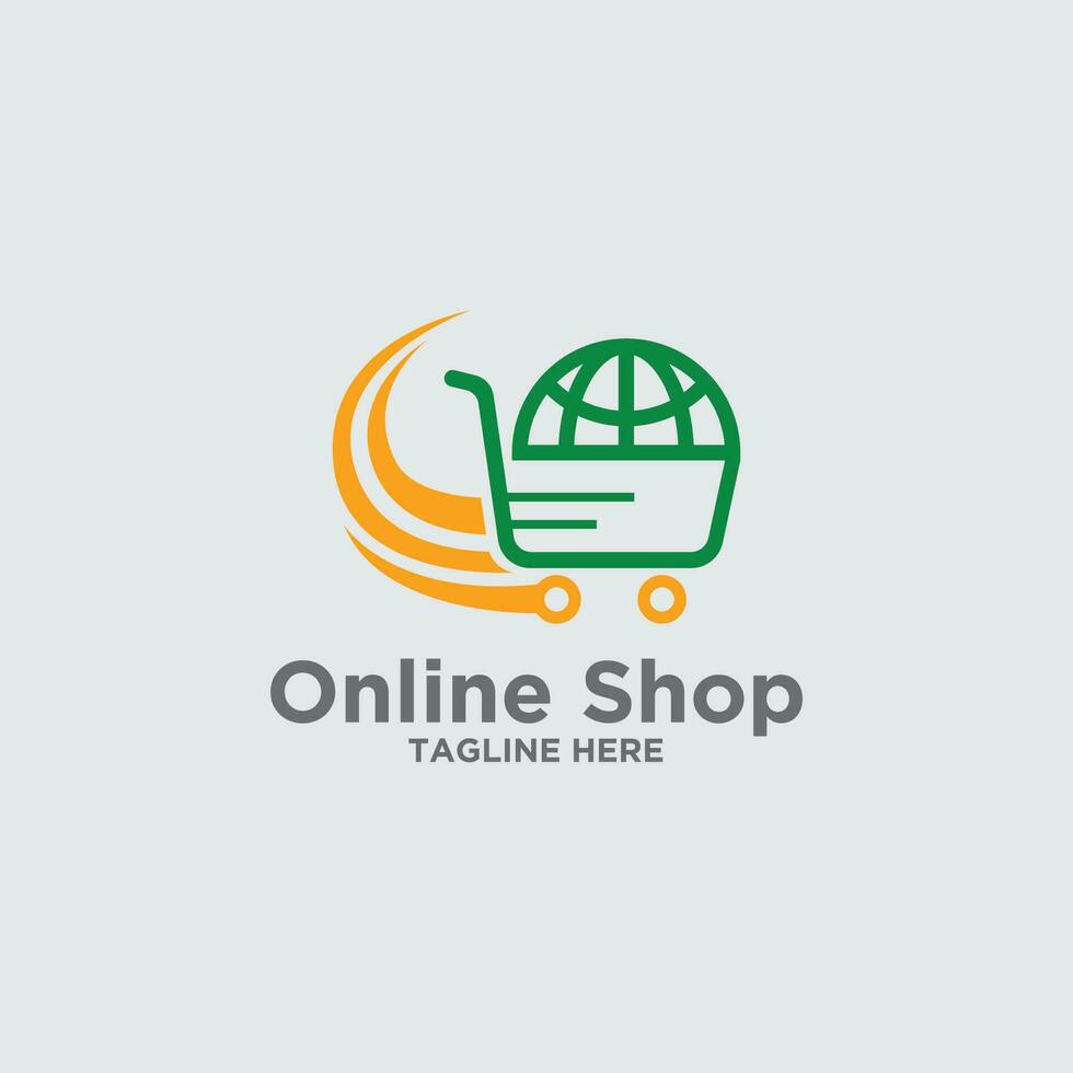 Simple creative shop store logo vector icon template