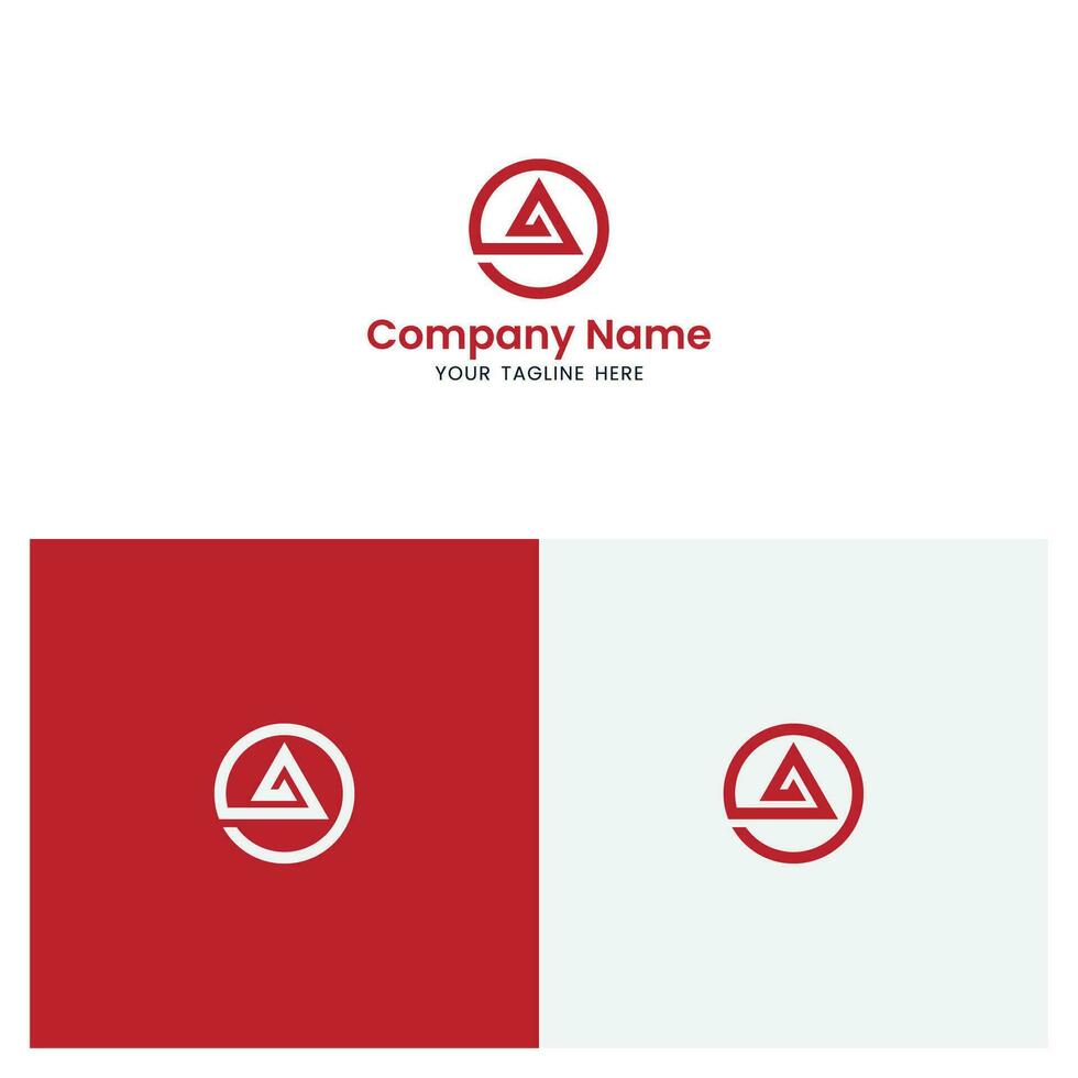 A letter logo design. Abstract line logo template vector
