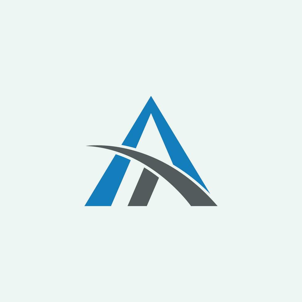 A letter logo design. Abstract line logo template vector