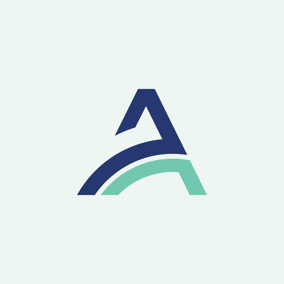 A letter logo design. Abstract line logo template vector