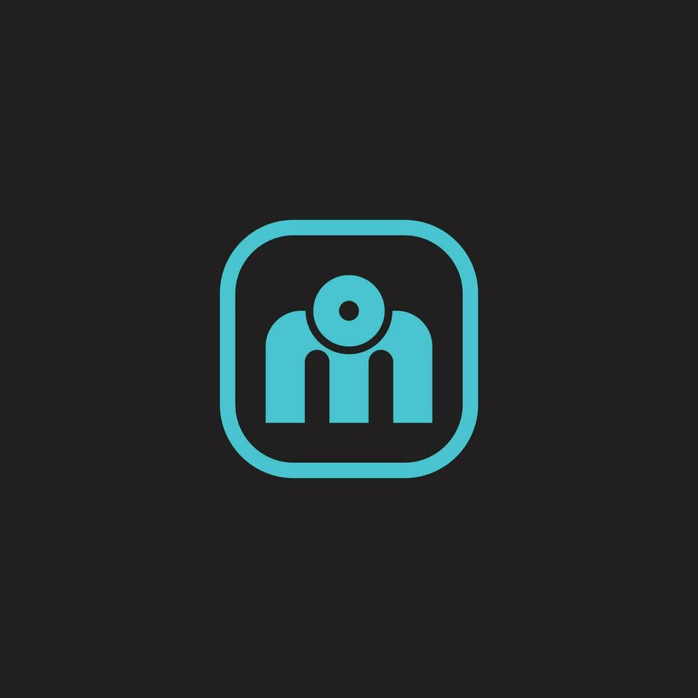 mo letter logo member app icon design vector template.