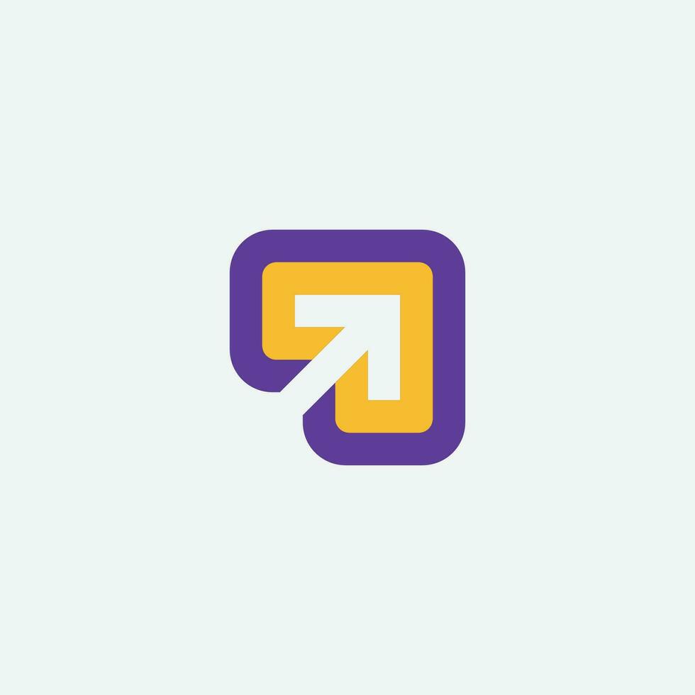 modern logo, colorful arrow logo design vector template