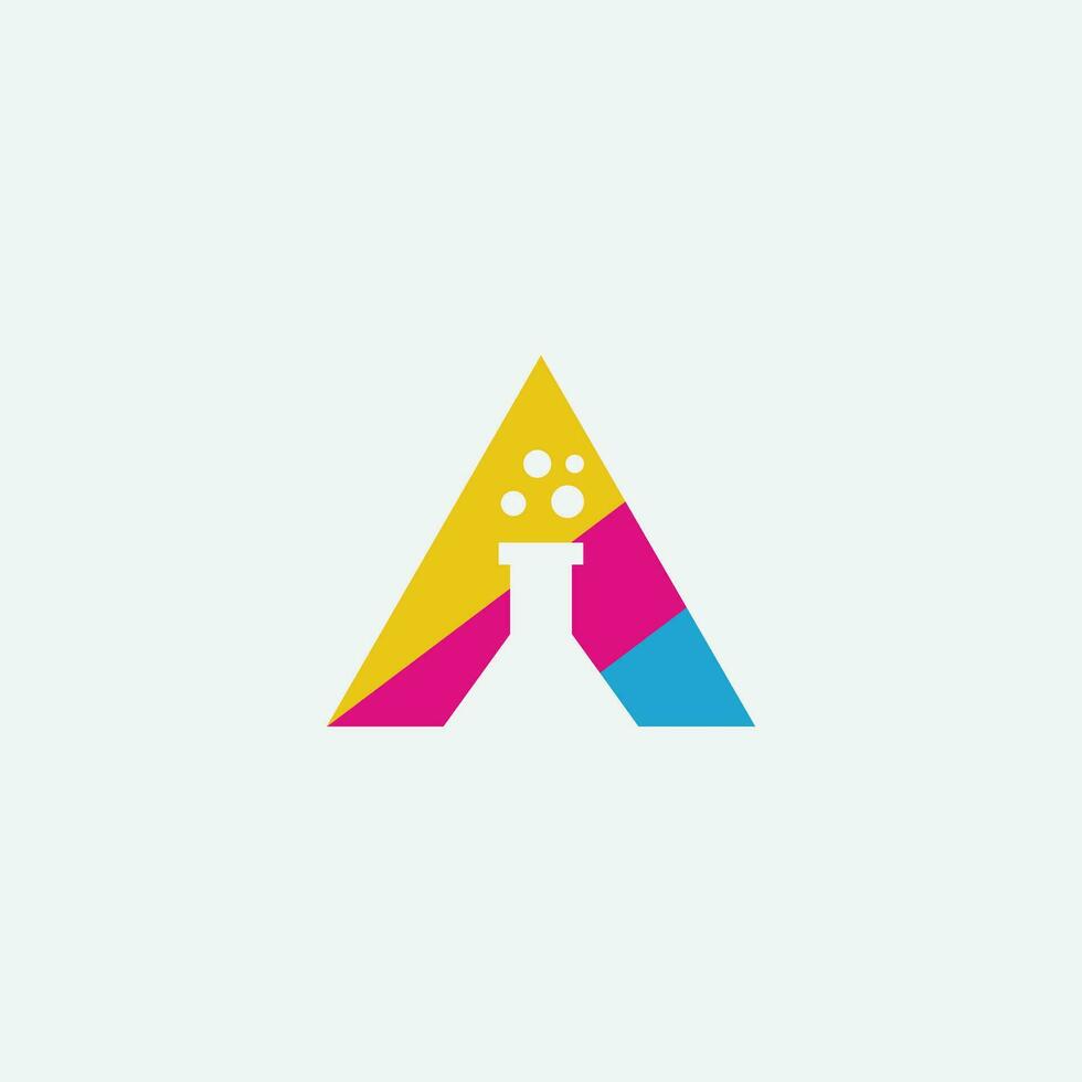 a letter lab logo design, vector icon. eps