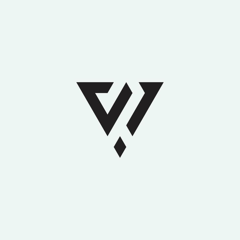 initial vj simple letter logo icon. vector