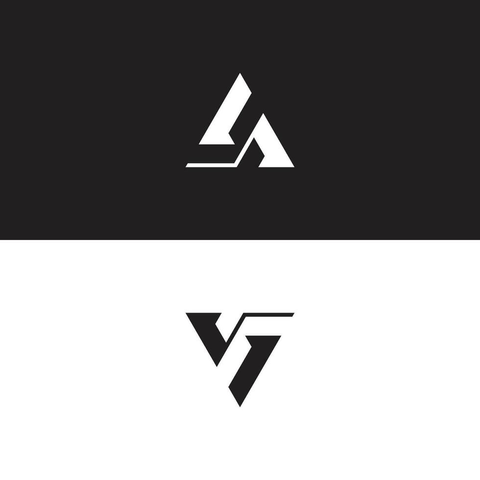 inicial letra un logo, v letra vector logo vector