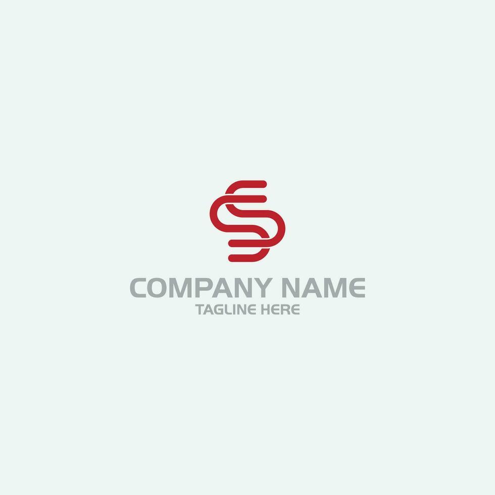 Minimal creative initial based S logo and SS logo. Letter S SS creative elegant monogram white color on black background. vector