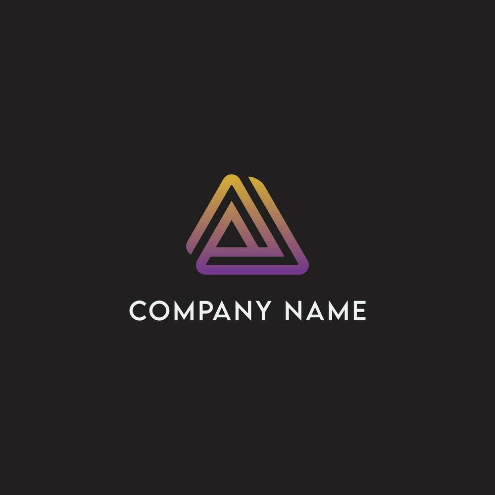 A letter logo design. Abstract line logo template vector