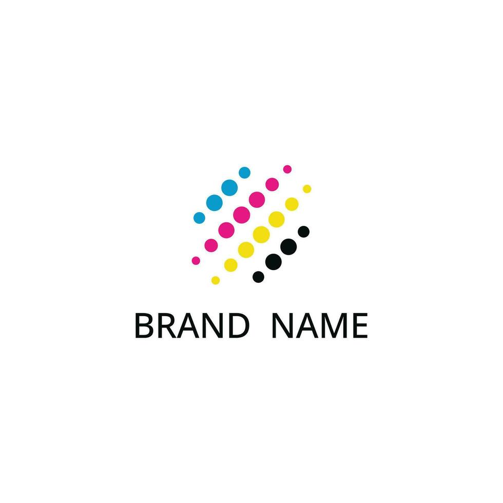 Digital print logo icon vector illustration