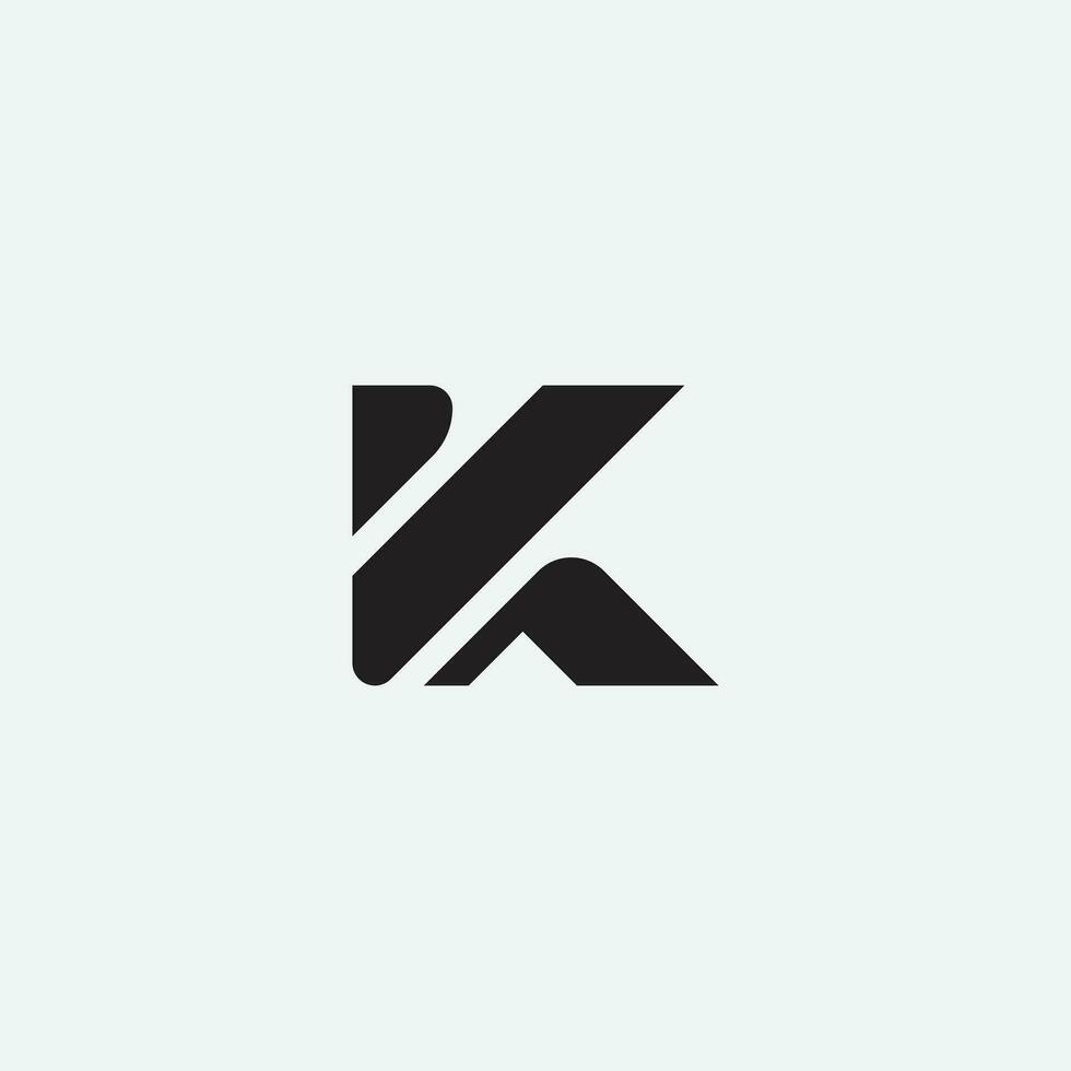 Letter K logo icon design template elements. Modern alphabet vector design