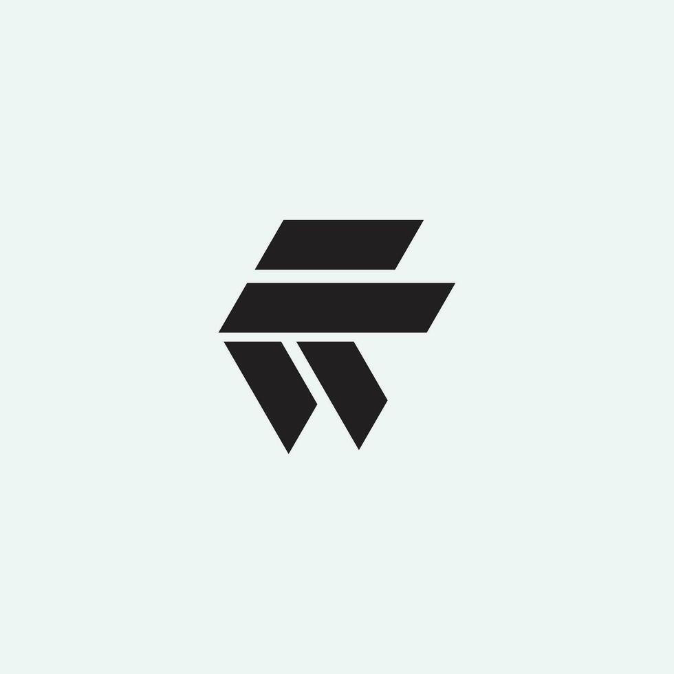 Initials letter F or FF logo design template. vector