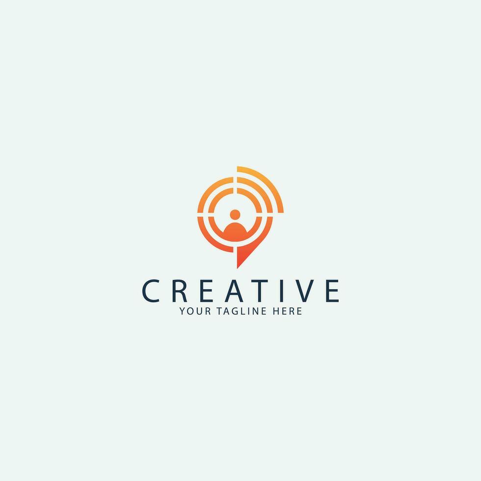 Call center vector logo template. Client support, customer service creative symbol concept.